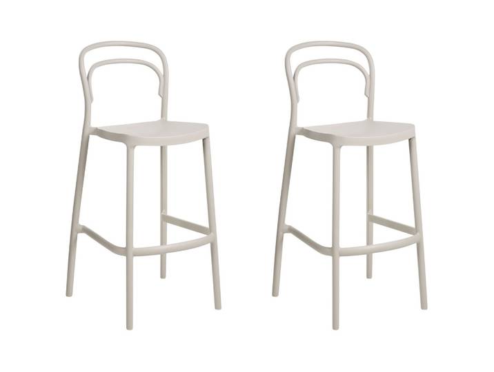 GARTEN-BARHOCKER 2er-Set Beige Porano