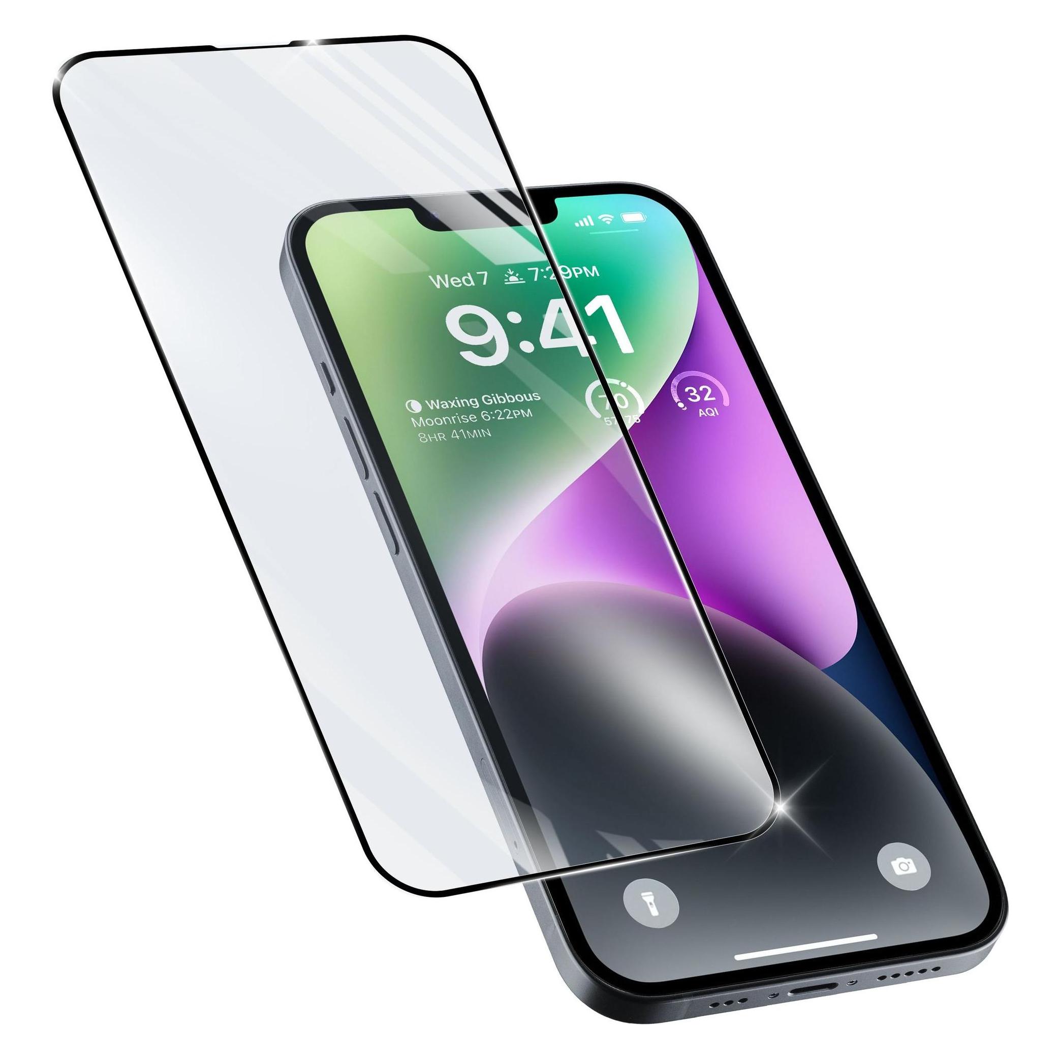 Cellularline Antishock Temp Glass (1 Stk., Apple iPhone 14, Apple iPhone 14 Pro) (TEMPGCAPIPH14K)