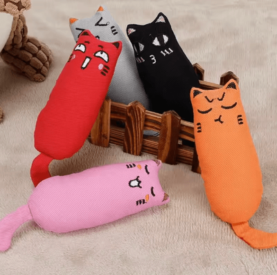 Inspire Picks CrinklePaws Catnip Toy Rustling Dental Chew Toy For Cats & Kittens pink