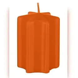 Sternkerzen Karotte Dunkel-Orange 60 x Ø 60 mm, 4 Stück