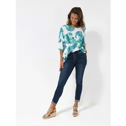 DINE 'N' DANCE Jeanshose, Jive 5-Pocket-Style Schmuckknöpfe knöchellang