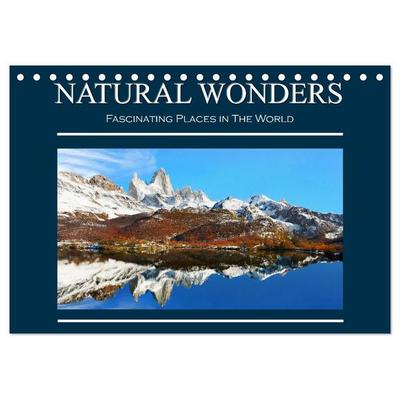 Natural Wonders, Fascinating Places in The World (Desk Calendar 2027 DIN A5 landscape), CALVENDO 12 Month DeskCalendar