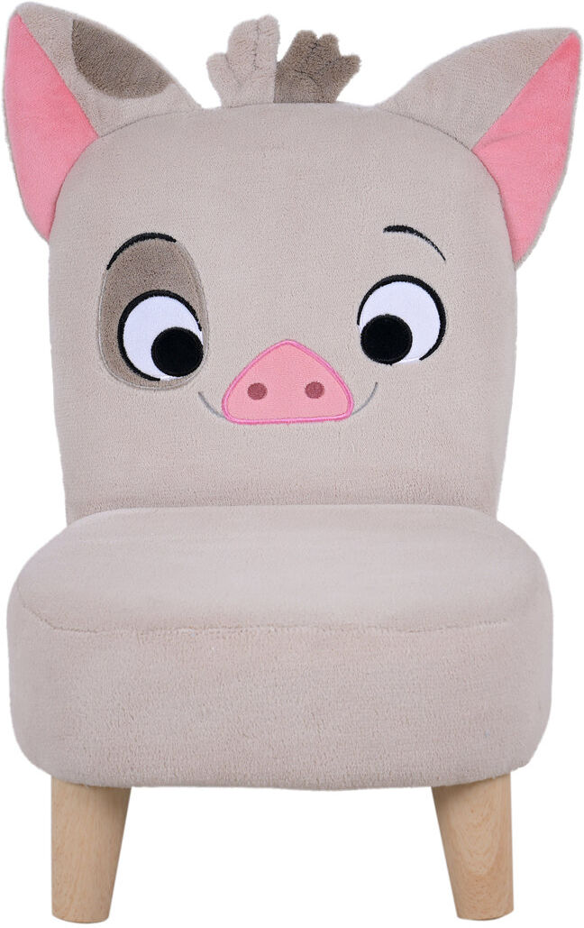 Disney Moana Pua Plush Chair, Kids Upholstered Chair, Comfortable Kids Seat for Bedroom, Nursery & Playroom, Soft Fabric, Sturdy Build Beige 44.5cm H X 35cm W X 32cm D