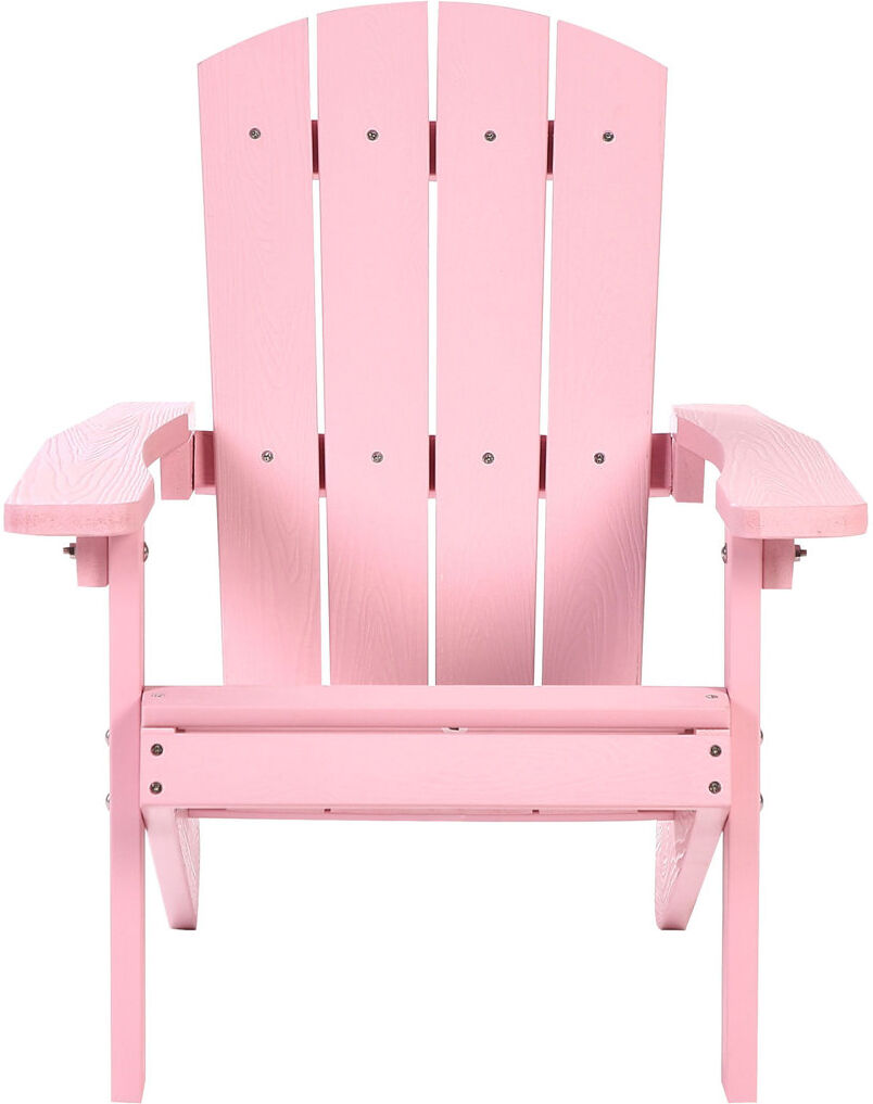 Beliani Adirondack Outdoor Adirondack Chair Pastel Pink 64cm H X 40cm W X 50cm D