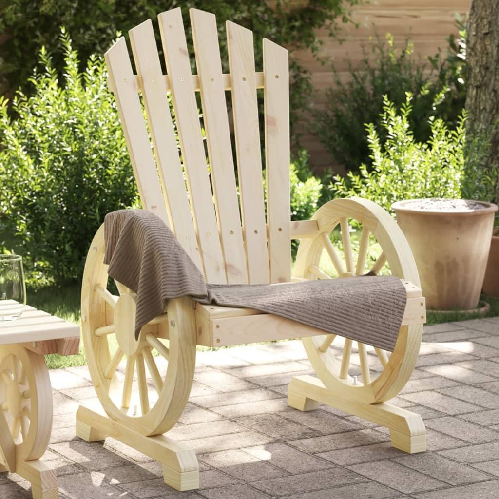 Adirondack-Gartenstuhl aus massivem Tannenholz, 63x62x99 cm, bequemer Sessel für Garten, Terrasse und Balkon mit robuster Holzkonstruktion und wetterfestem Design