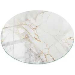 TISCHPLATTE fi100 cm Eleganter Marmor mit Adern