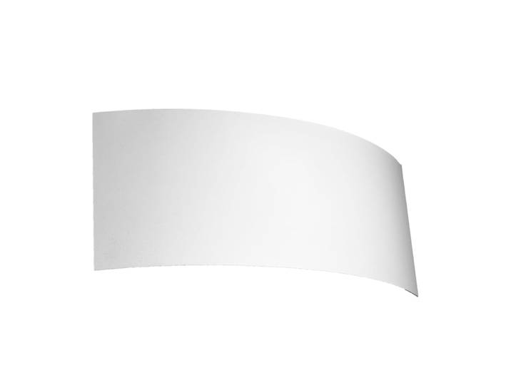Applique rectangle en métal, blanc L: 34cm