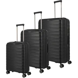 Travelite MOOBY Kofferset mit 4 Rollen Gr. L/M/S - Schwarz Koffer24