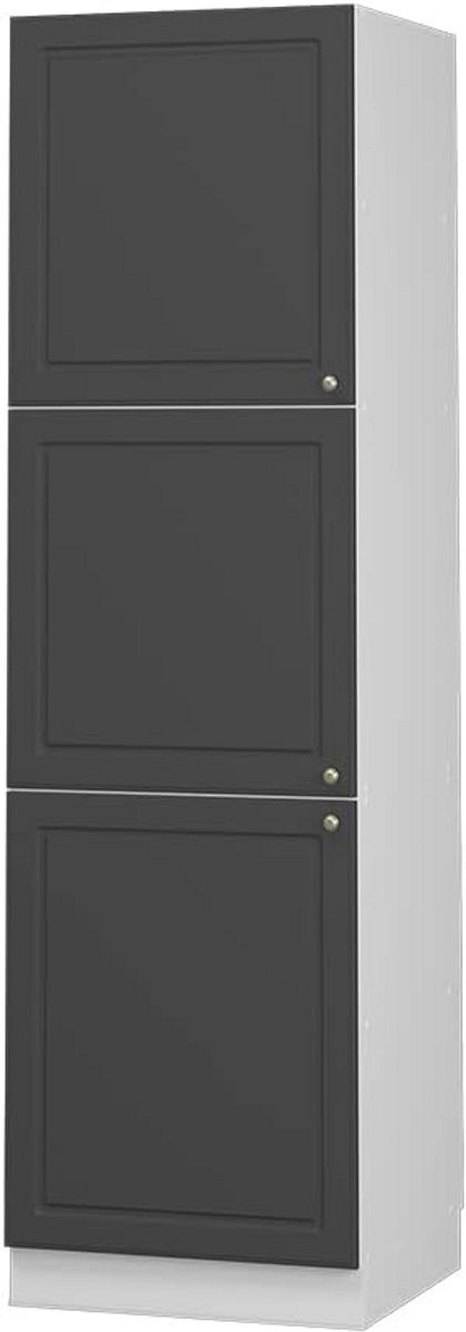 Keukenmodule Inbouwkast voor Oven 60 cm - Antraciet Wit Goud