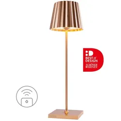 Sompex Akku-Tischleuchte Troll RC Aluminium Gold Kupfer