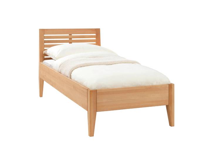 Linea Natura Bett, Buche, Holz, Buche, massiv, 90x200 cm, Schlafzimmer, Betten, Einzelbetten