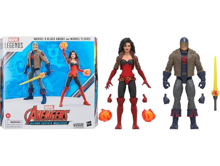 Hasbro Actionfigur Marvel Legends Avengers 60th Annivers. Marvel's Black Knight and Marve
