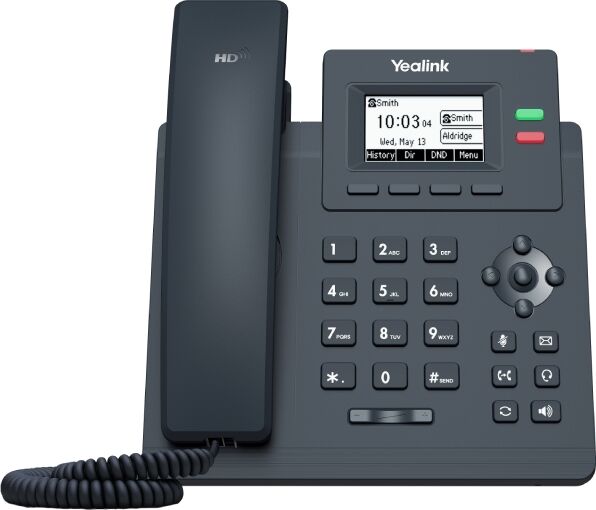 Yealink - T31P Téléphone IP d'entrée de gamme doté des fonctions essentielles aux professionnels