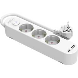 Heitronic VO-501452 Steckdosenleiste mit Schalter Schutzkontakt