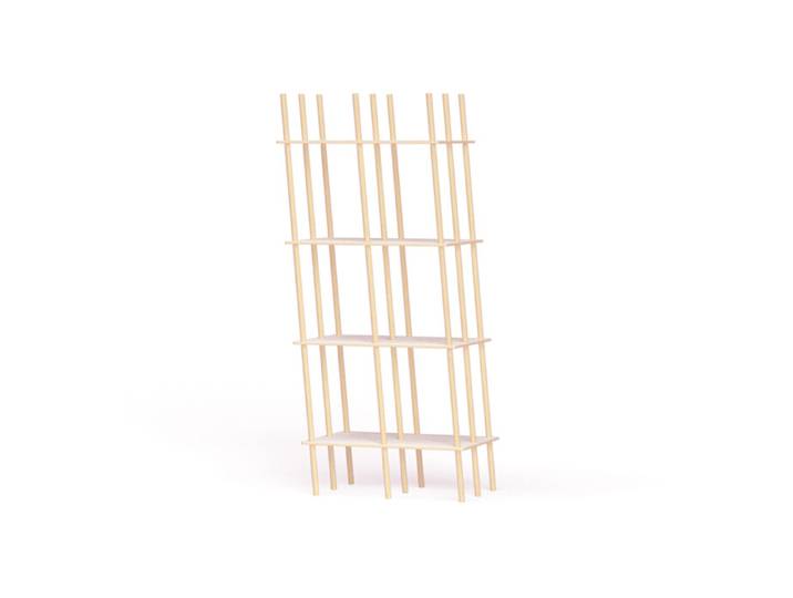 Wackelregal ES Nils Holger Moormann weiß, Designer Konstantin Grcic, 60x141 cm