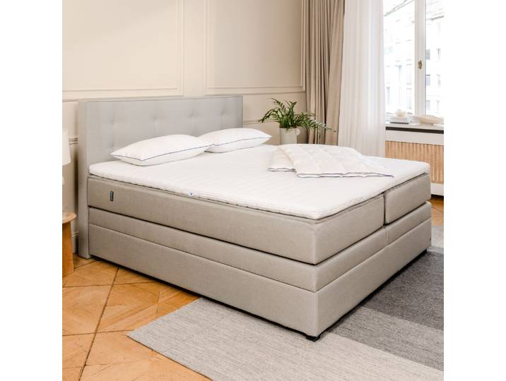 BRUNO Topper PREMIUM in 200x200cm samtweicher Bezug
