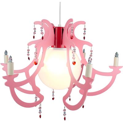 NIERMANN Hängeleuchte "Lüster Rosata", rosa, 1, H: 35cm, 1 Stk., Leuchten, Kinderzimmer, Kinderlampe, Kinderlampe