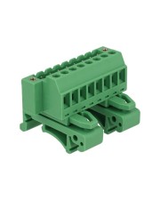 Delock Terminalblock Set für Hutschienen 8 Pin mit Schraubverriegelung (65940)