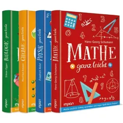 Mathe, Physik, Chemie und Biologie ganz leicht im Paket, Kinderbücher von Friedrich Holst, Hans-Georg Schumann, Simon Egger, Manfred Amann