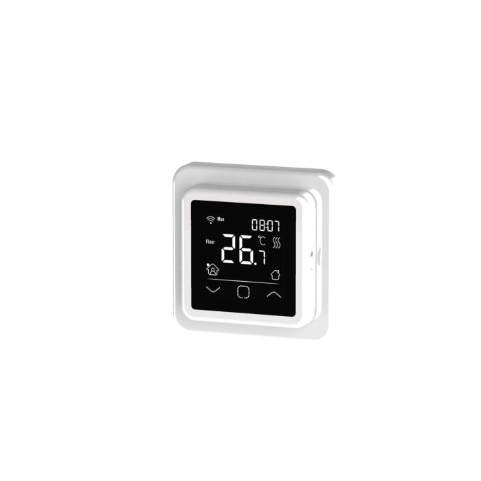 Riberger C16 WiFi Thermostat Fußbodenheizungen digital WLAN, Weiß, Raumthermostat 230V inkl. Sensor für elektrische Fußbodenheizungen