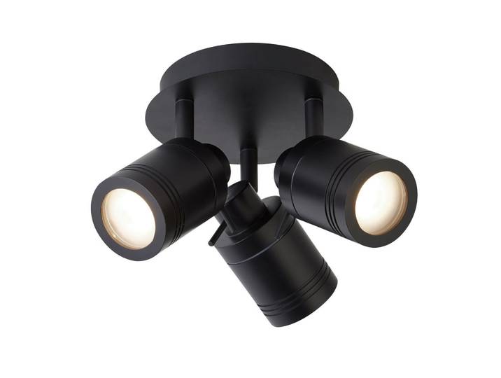 Deckenleuchte Samson, Schwarz, Metall, Kunststoff, 16 cm, Lampen & Leuchten, Innenbeleuchtung, Deckenleuchten, Deckenleuchten