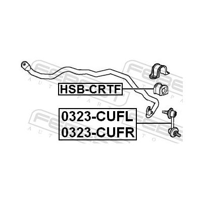 FEBEST Lagerung, Stabilisator HSB-CRTF Vorderachse für HONDA
