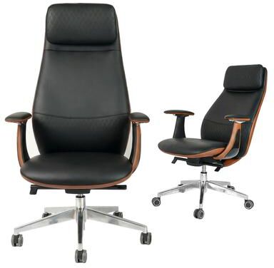 Kodotan sofa PU Leather High Back Office Chair with , ergonomic lumbar support 400lbs, sturdy metal base, 360°silent wheels