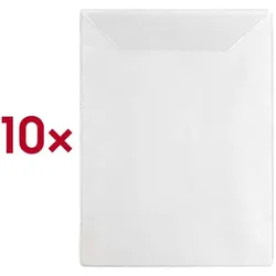 Foldersys Selbstklebetasche DIN A5 hoch 10 Stück transparent