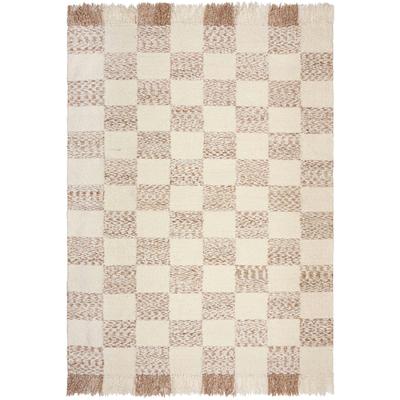 Teppich FLAIR RUGS "Eric", beige, B:160cm H:4mm L:230cm, Baumwolle, Polyester, Wolle, Teppiche, Teppich, Boucle-Effekt, Hoch-Tief-Flor