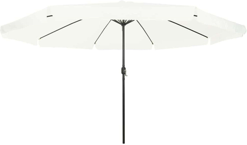 17 Stories Garden Parasol Polyester and Steel Outdoor Shade Patio Umbrella Leisure White, Black 245cm H X 395cm W X 395cm D