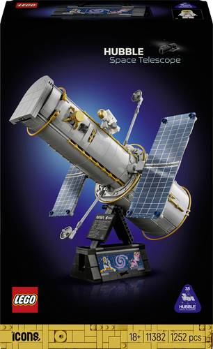 6588533 LEGO ICONS Hubble-Weltraumteleskop MINT-Zimmerdeko Bauset für Erwachsene Nachbildung mit beweglichen Sonnensegeln und detailgetreuem