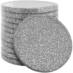 CombiCraft Wertmarken Chips oder Pfandmarken Ø29mm mit Glitzer Silber - pro 100 Stück