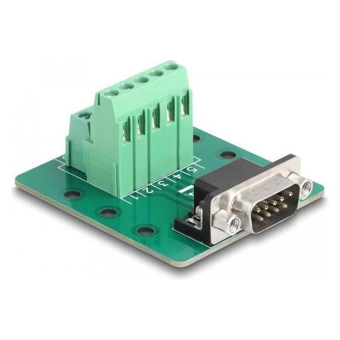 Delock D-Sub 9 Pin St zu Terminalblock für Hutschi (0.05 m) (66907)