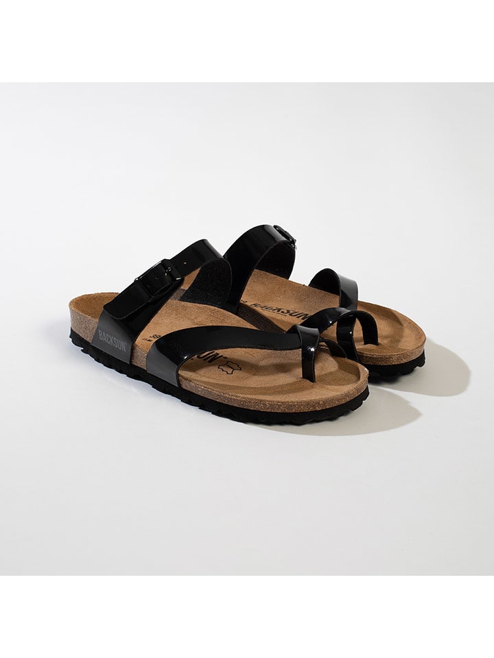 BACKSUN Zehentrenner "Barcelone" in Schwarz - 38