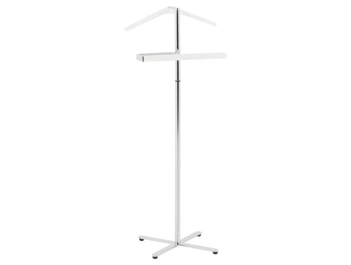 Anzugständer Turno Weiss, Stahl, Eiche, Durchmesser 45 cm h 110 cm