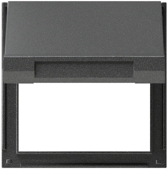 Gira Plaque intermédiaire anthracite avec couvercle rabattable, TX44 065467 (065467)