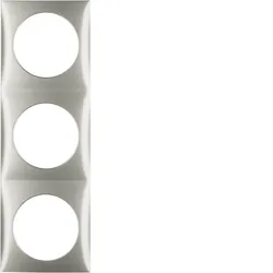Berker 918192524 Rahmen 3f Integro Flow edelstahl lack