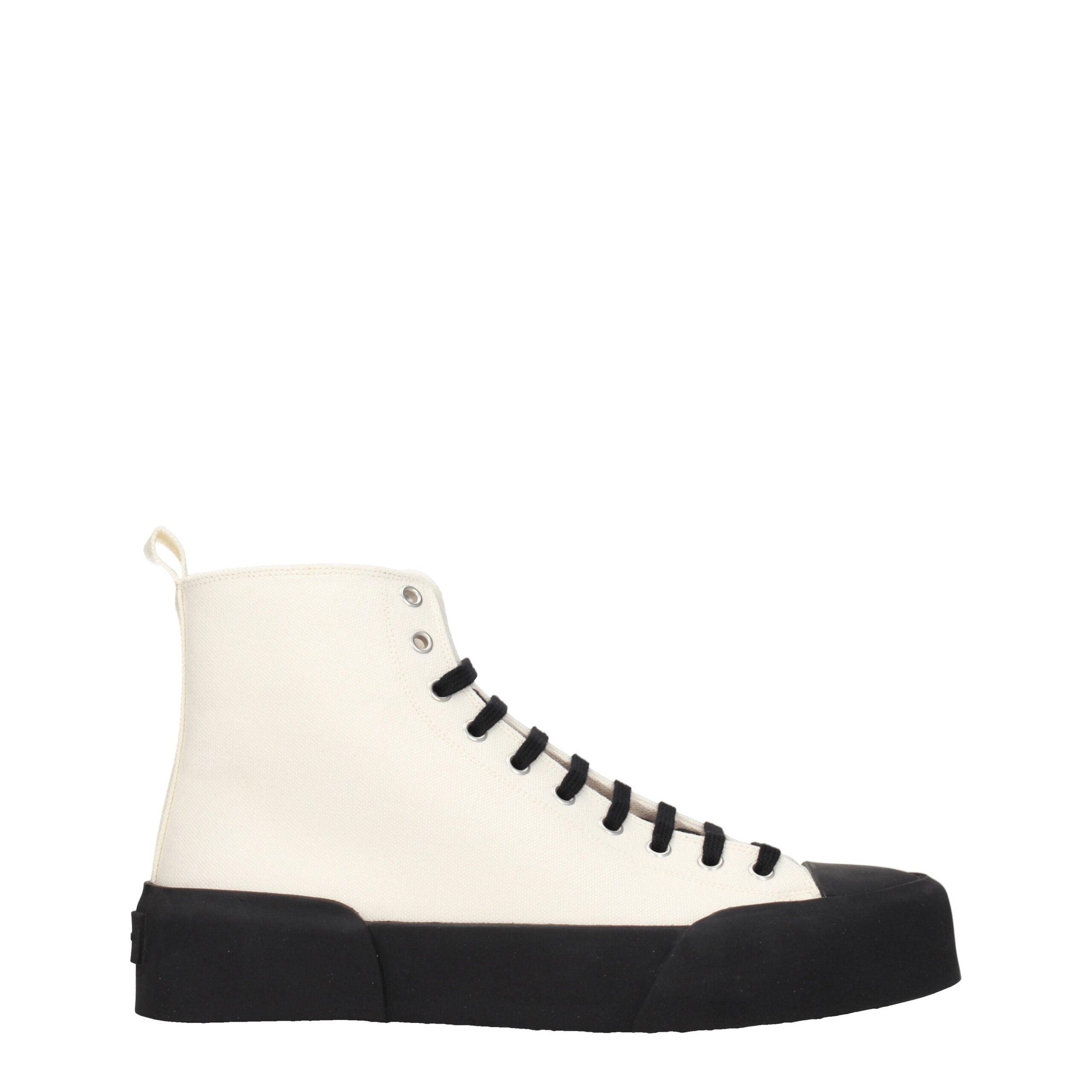 Jil Sander Beige Stoffen Hoge Sneakers
