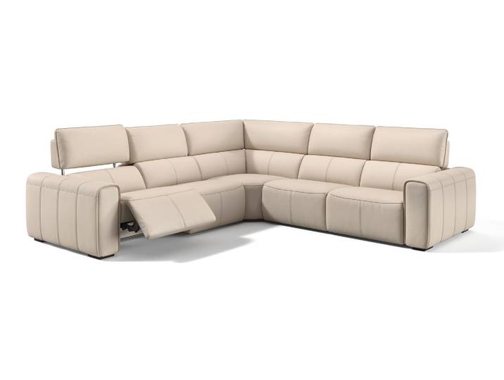 Leder Eckcouch MAROLA Wohnlandschaft Relaxsofa L-Form Sofa Ledergarnitur Polsterecke