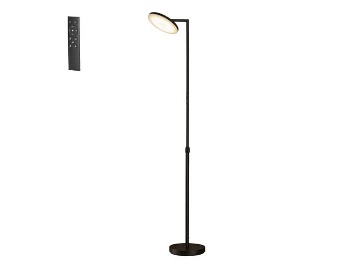 Lampadaire sur pied hauteur ajustable tête pivotante télécommande noir