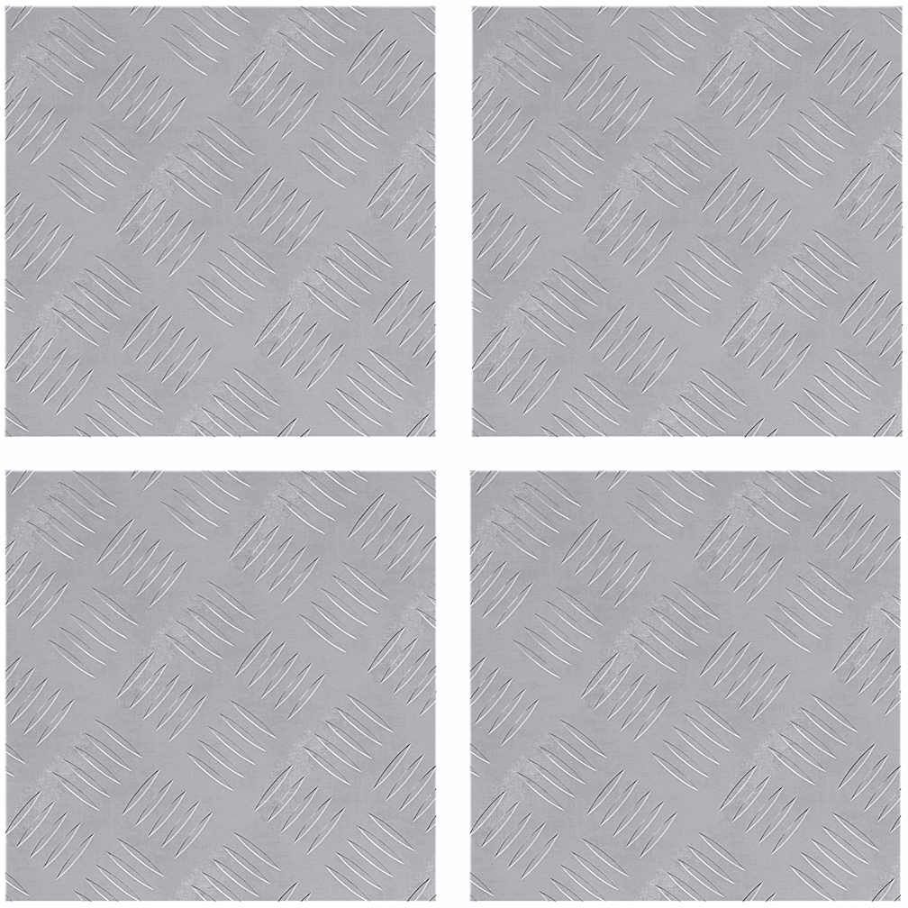 vidaXL Nez de marche 4 pc 30 x 30 cm Argenté Aluminium Carré