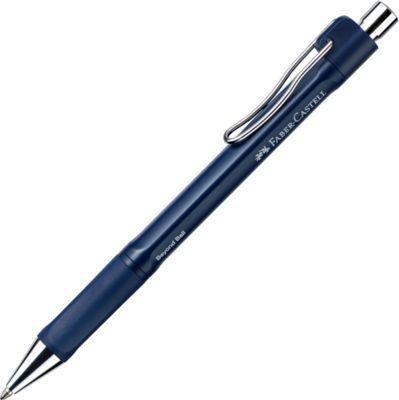 Faber-Castell Kugelschreiber Beyond Ball, Strichstärke 0,5 mm, Schreibfarbe blau, dokumentenecht, Recycling-Kunststoff/Metall, 1 Stück