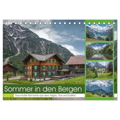 Sommer in den Bergen (Tischkalender 2027 DIN A5 quer), CALVENDO Monatskalender