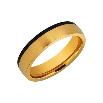 Partnerring AKZENT "Stojan, langlebig" Gr. 70, gold (goldfarbig), Fingerringe, Herren, 70, Edelstahl