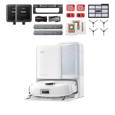 eufy Robot Vacuum Omni E25 White + Accessories Package + Cleaning Solution*2 White