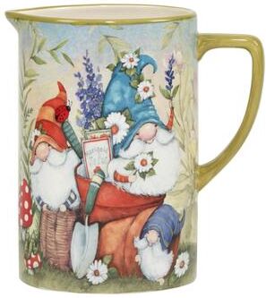 Certified International Garden Gnomes 80 oz. Pitcher - 80oz