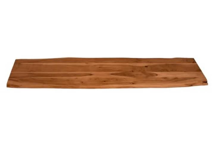 SAM Holzplatte Louisa 180x40 cm Akazie nussbaum Baumkante Tischplatte Baumkanten-Platte, Akazienholz nussbaumfarben massiv, für Heimwerker, geeignet für Arbeitsplatten, Tische & Fensterbretter