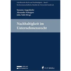 Nachhaltigkeit im Unternehmensrecht, Fachbücher von Alexander Schopper, Julia Told, Susanne Augenhofer