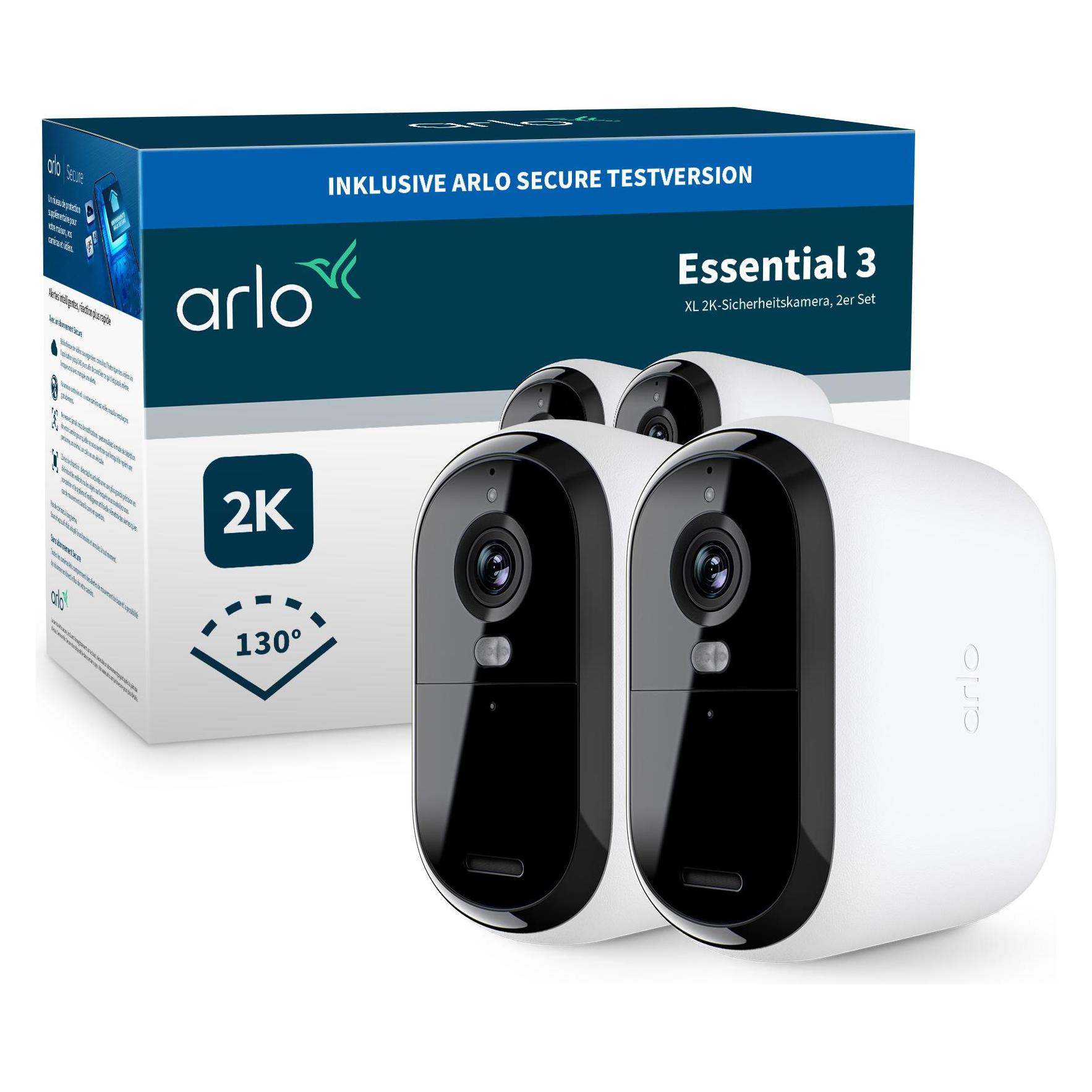 Arlo Essential 3 XL 2er Set (2560 x 1440 Pixels) (VMC3282-100EUS)