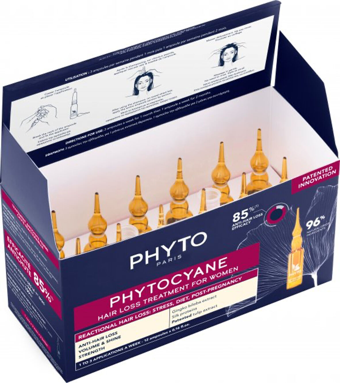 PHYTO Phytocyane Anti-Hair Loss Treatment for Women 12x5ml